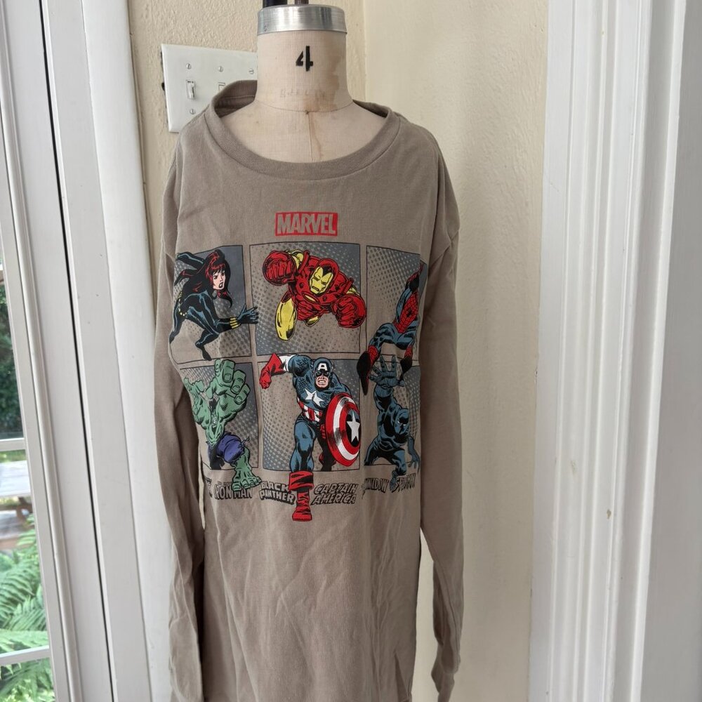 Grey Marvel Long Sleeve